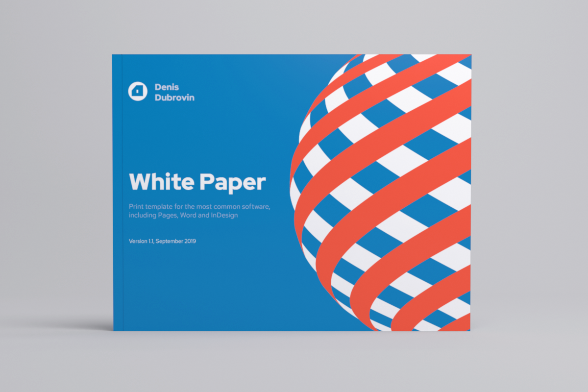 Landscape White Paper Cover Template, Whitepaper Template